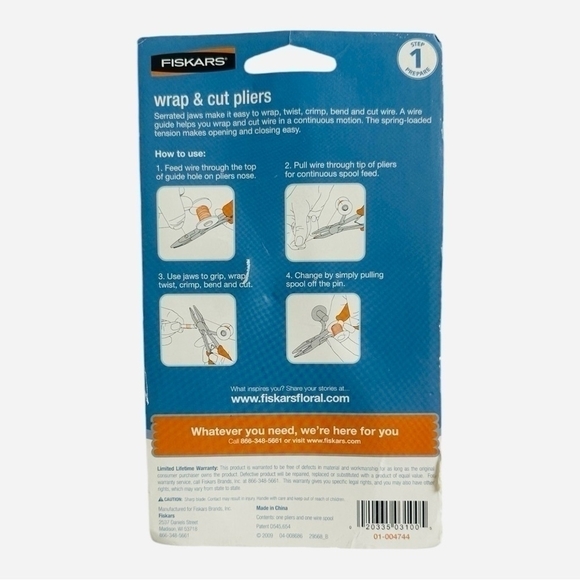 NIB FISKARS Floral Professional Pliers Feed Wrap Cut Wire Pliers - Picture 3 of 3